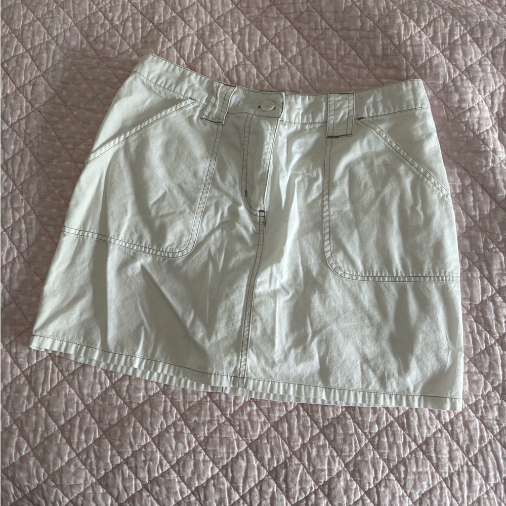 Y2K vintage 2000s unbranded white cargo skort